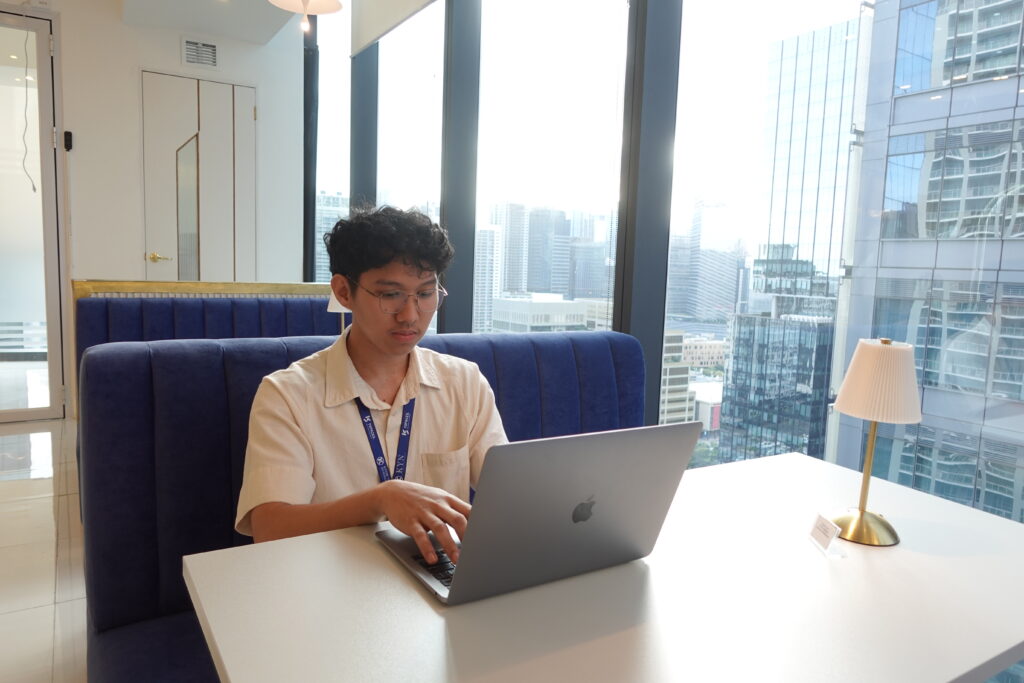 Yspaces Intern working in Event Space